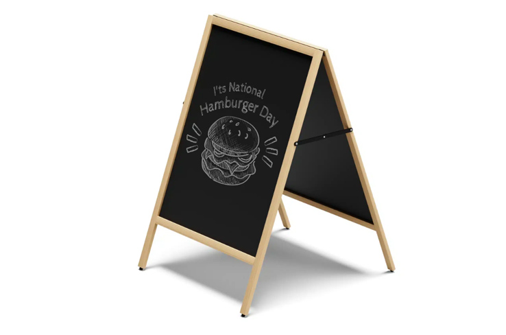 Outdoor Wood Black Board_Chalk Outdoor Wood Blackboard - Image 1